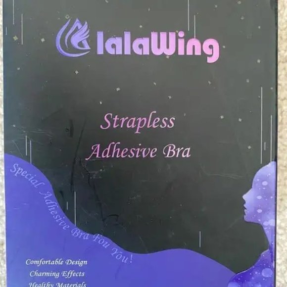 lalaWing Sticky Bra Strapless Adhesive Fabric Bra Invisible Push-up Bra - Picture 1 of 4